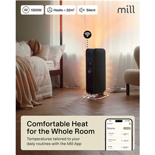 Mill Gentle Air WiFi, 1500 Вт, черный - Масляный радиатор