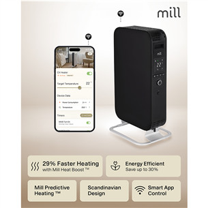 Mill Gentle Air WiFi, 1500 W, juodas - Tepalinis radiatorius