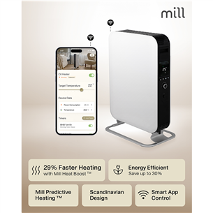 Mill Gentle Air WiFi, 2000 Вт, белый - Масляный радиатор