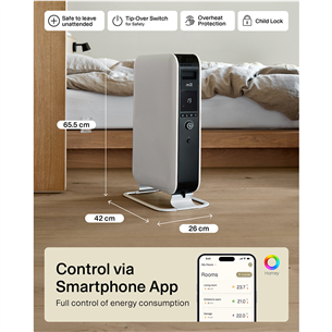Mill Gentle Air WiFi, 2000 Вт, белый - Масляный радиатор