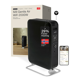 Mill Gentle Air WiFi, 2000 W, juodas - Tepalinis radiatorius