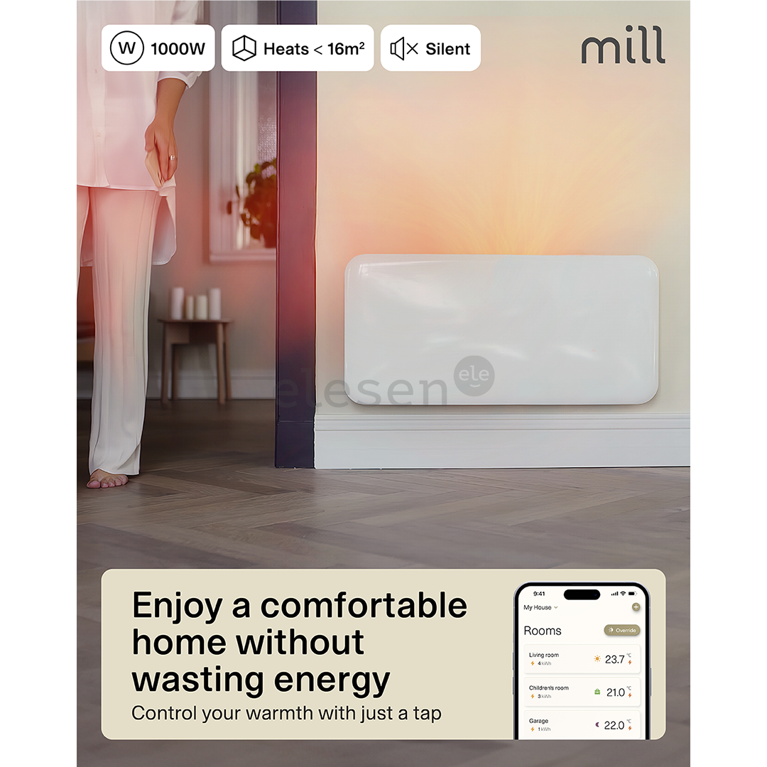 Mill Gen 4, Wi-Fi, 1000 Вт, белый - Электрический радиатор