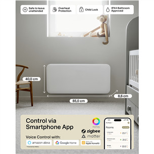 Mill Gen 4, Wi-Fi, 1000 W, baltas - Elektrinis radiatorius