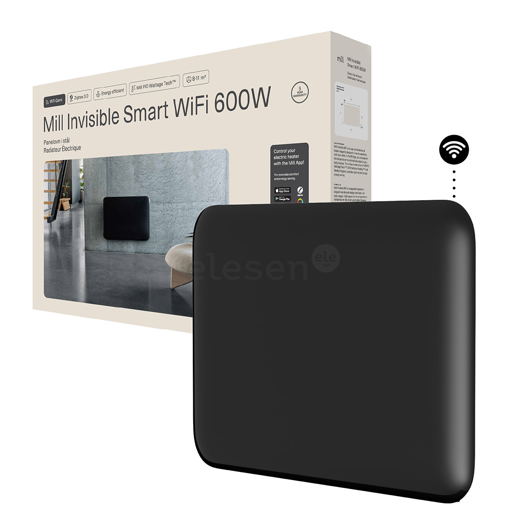 Mill Gen 4, Wi-Fi, 700 W, juodas - Elektrinis radiatorius