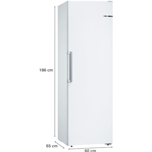 Bosch, Series 4, NoFrost, 242 л, высота 186 см, белый - Морозильник