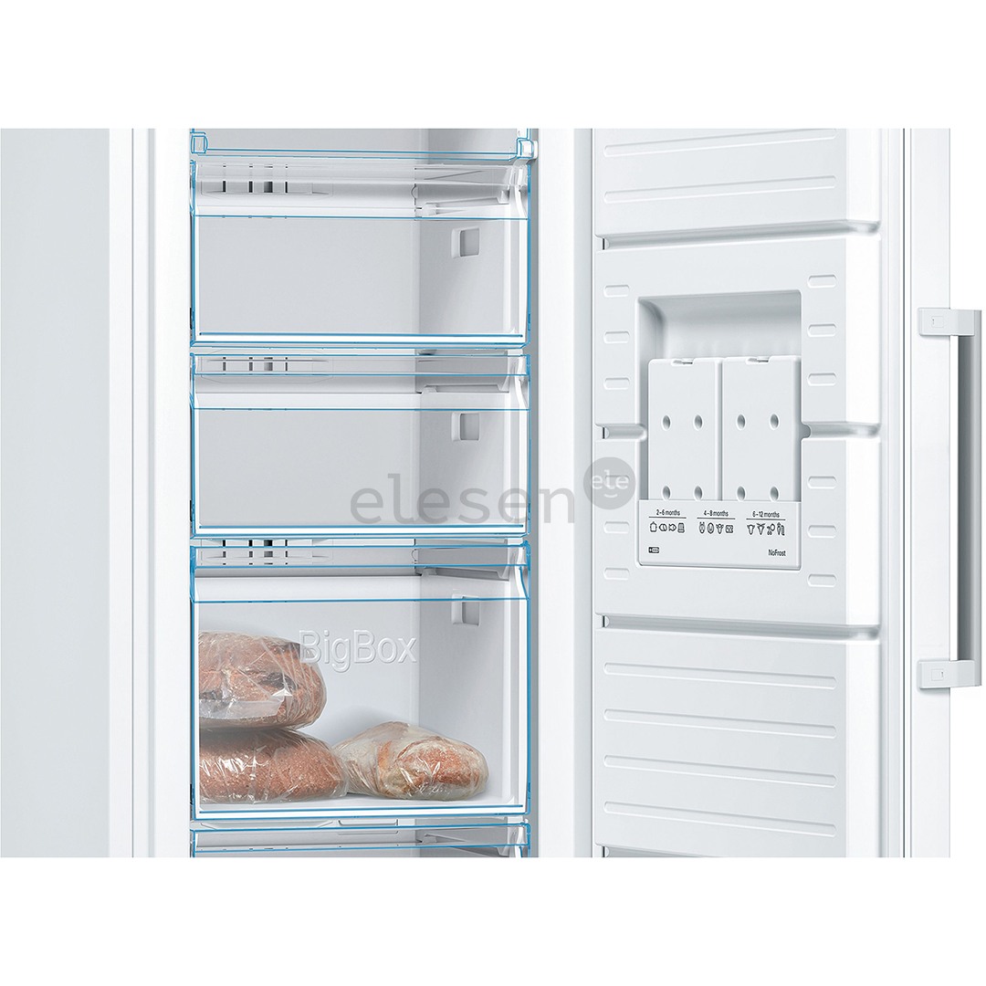 Bosch, Series 4, NoFrost, 242 л, высота 186 см, белый - Морозильник