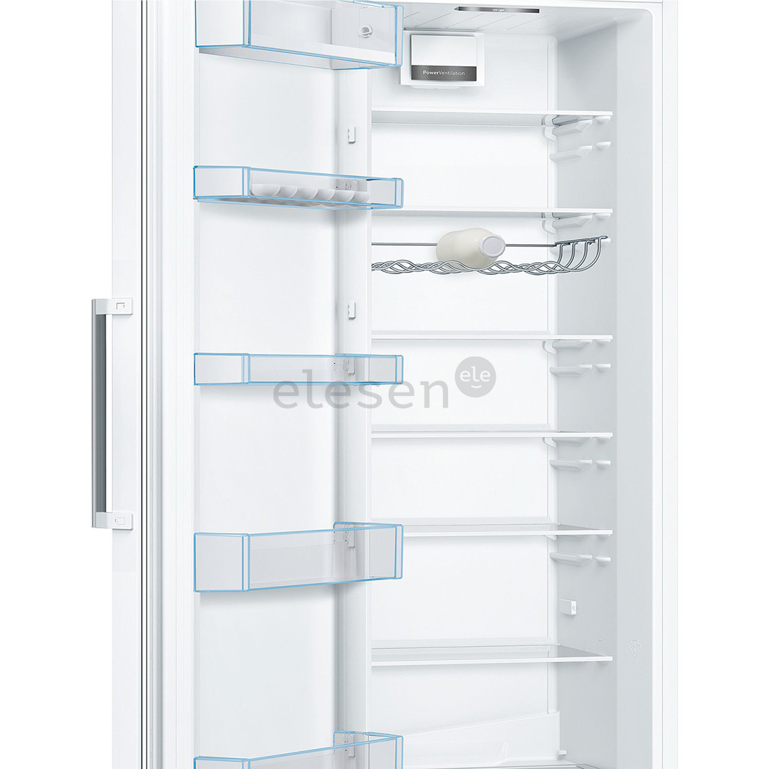 Bosch, Series 4, 346 L, aukštis 186 cm, baltas - Šaldytuvas