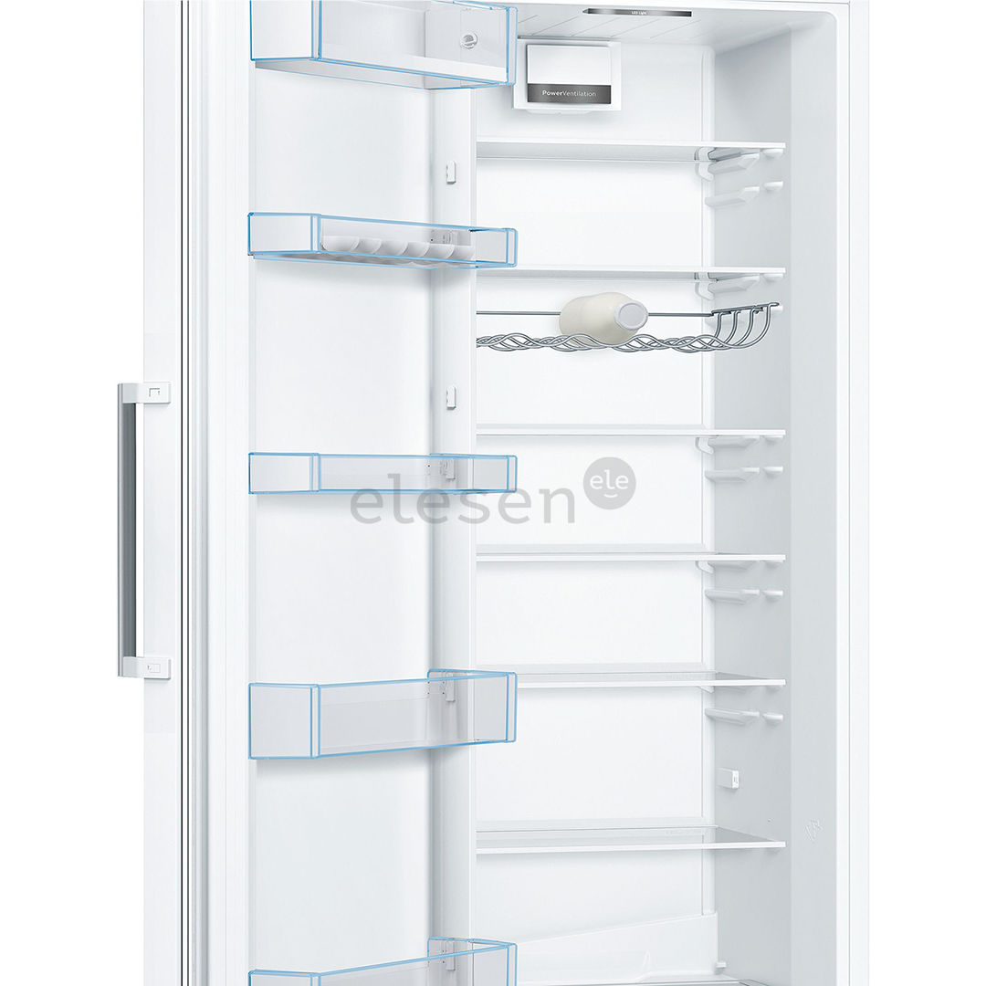 Bosch, Series 4, 346 L, aukštis 186 cm, baltas - Šaldytuvas