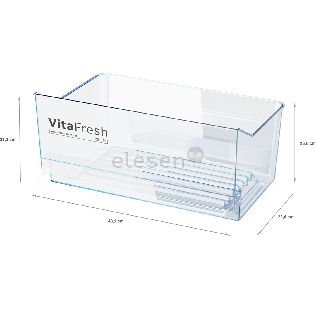 Bosch, Series 4, 346 L, aukštis 186 cm, baltas - Šaldytuvas