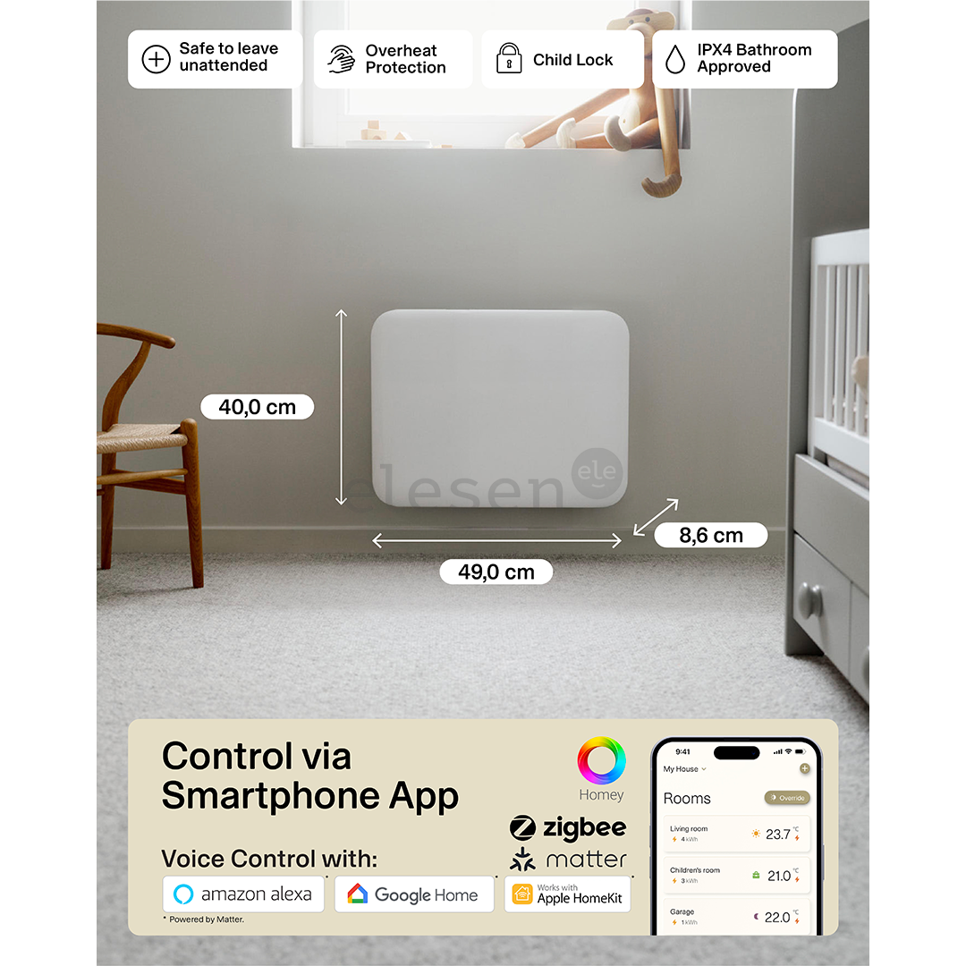 Mill Gen 4, Wi-Fi, 400 Вт, белый - Электрический радиатор