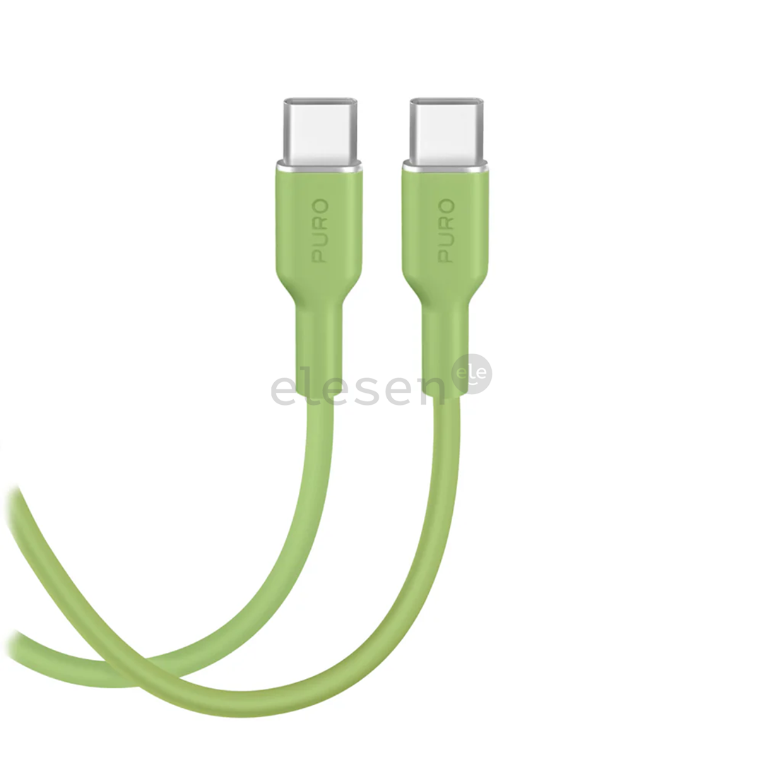 Puro Soft, USB-C / USB-C, 1,5 m, salted lime - Cable