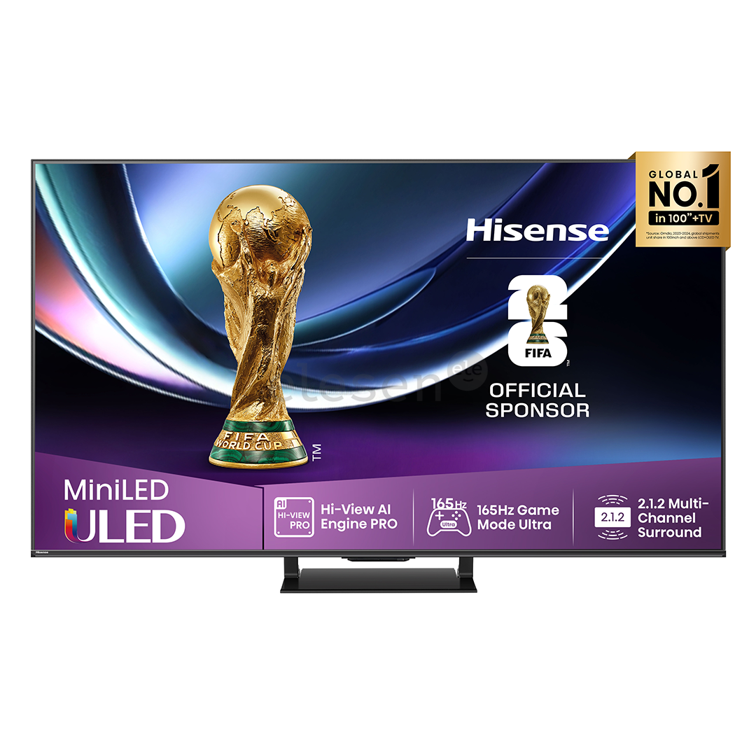Hisense U7Q PRO, 75'', 4K UHD, ULED, Mini LED, black - TV