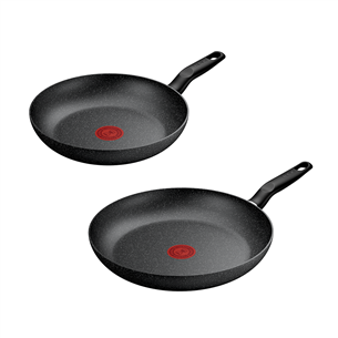 Tefal Dark Essential, 24/28 cm, juodas - Keptuvių rinkinys G0069053