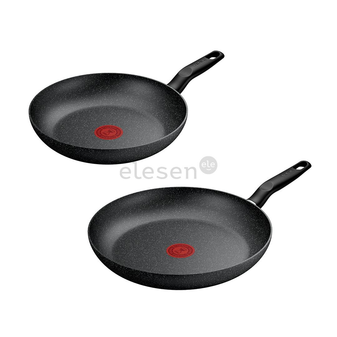 Tefal Dark Essential, 24/28 cm, juodas - Keptuvių rinkinys