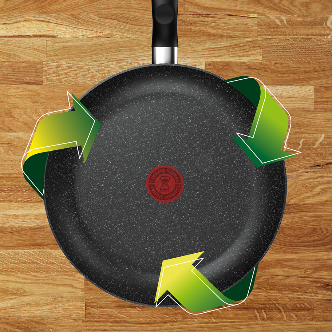 Tefal Dark Essential, 24/28 cm, black - Frypan set