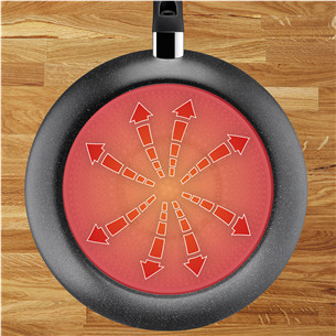 Tefal Dark Essential, 24/28 cm, black - Frypan set