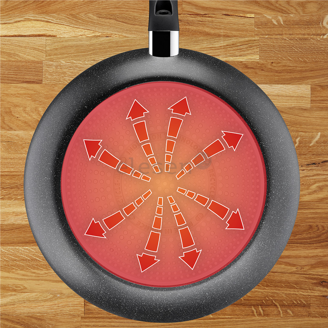 Tefal Dark Essential, 24/28 cm, black - Frypan set