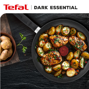 Tefal Dark Essential, 24/28 cm, black - Frypan set