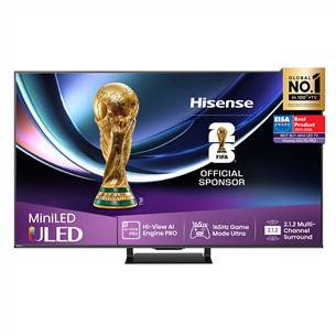 Hisense U7Q PRO, 65'', 4K UHD, ULED, Mini LED, черный - Телевизор 65U7QPRO