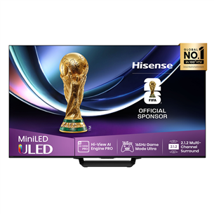 Hisense U7Q PRO, 85'', 4K UHD, ULED, Mini LED, juodas - Televizorius 85U7QPRO