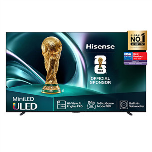 Hisense U7Q, 100'', 4K UHD, Mini LED, juodas - Televizorius