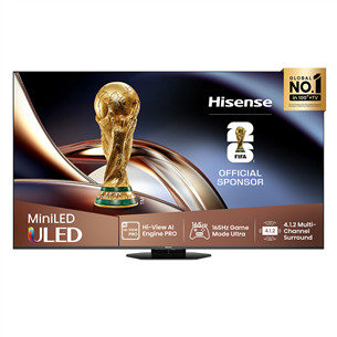 Hisense U8Q, 55'', 4K UHD, ULED, Mini LED, black - TV