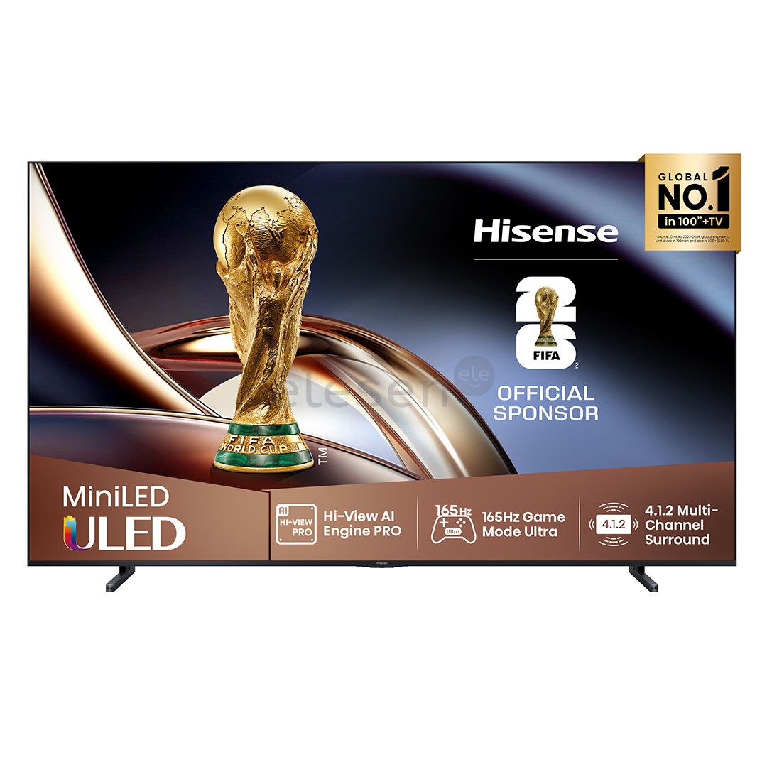 Hisense U8Q, 100'', 4K UHD, ULED, Mini LED, black - TV