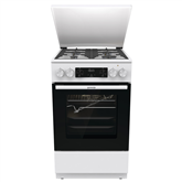 Gorenje, 70 L, width 50 cm, white - Gas cooker with electric oven