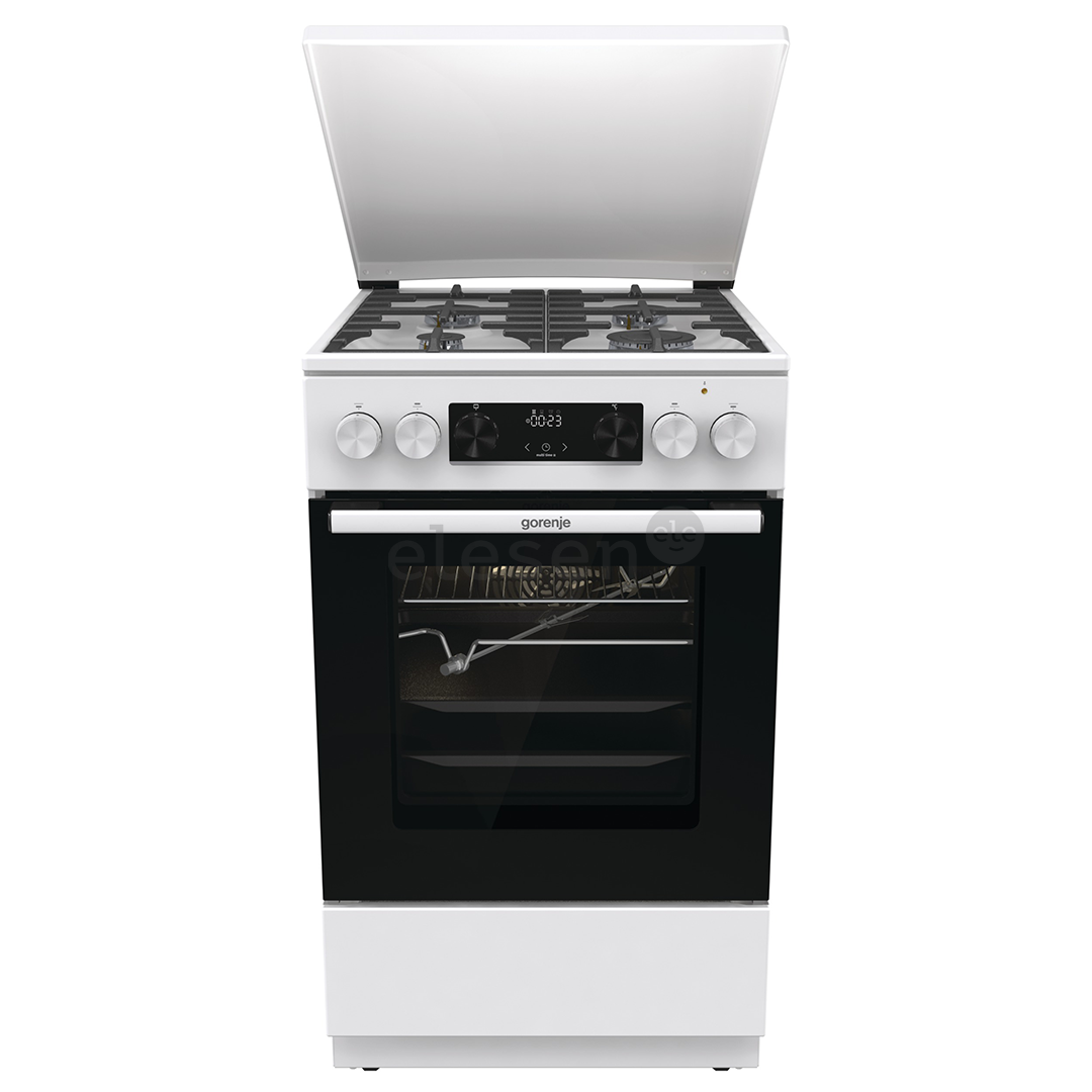 Gorenje, 70 L, width 50 cm, white - Gas cooker with electric oven