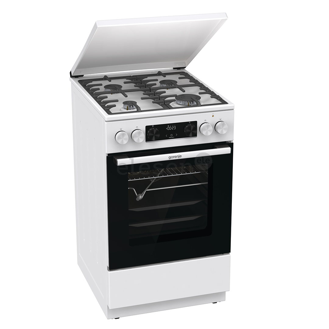 Gorenje, 70 L, width 50 cm, white - Gas cooker with electric oven