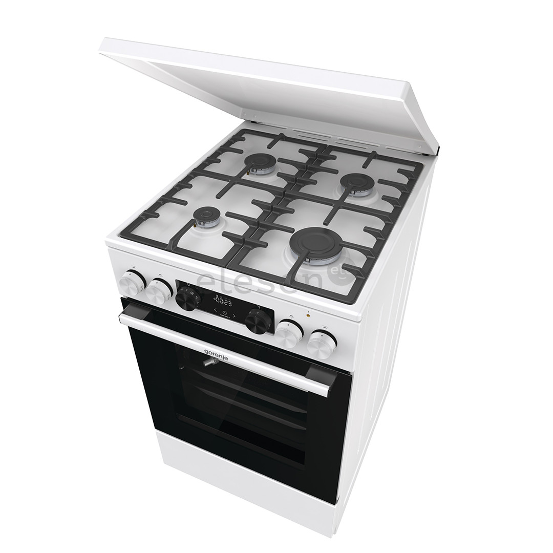 Gorenje, 70 L, width 50 cm, white - Gas cooker with electric oven