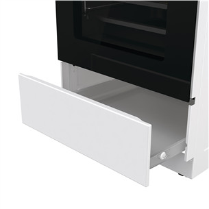 Gorenje, 70 L, width 50 cm, white - Gas cooker with electric oven
