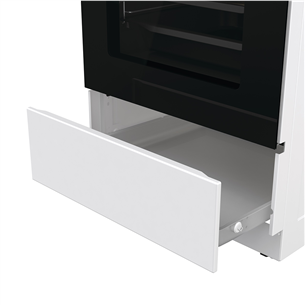 Gorenje, 70 L, width 50 cm, white - Gas cooker with electric oven