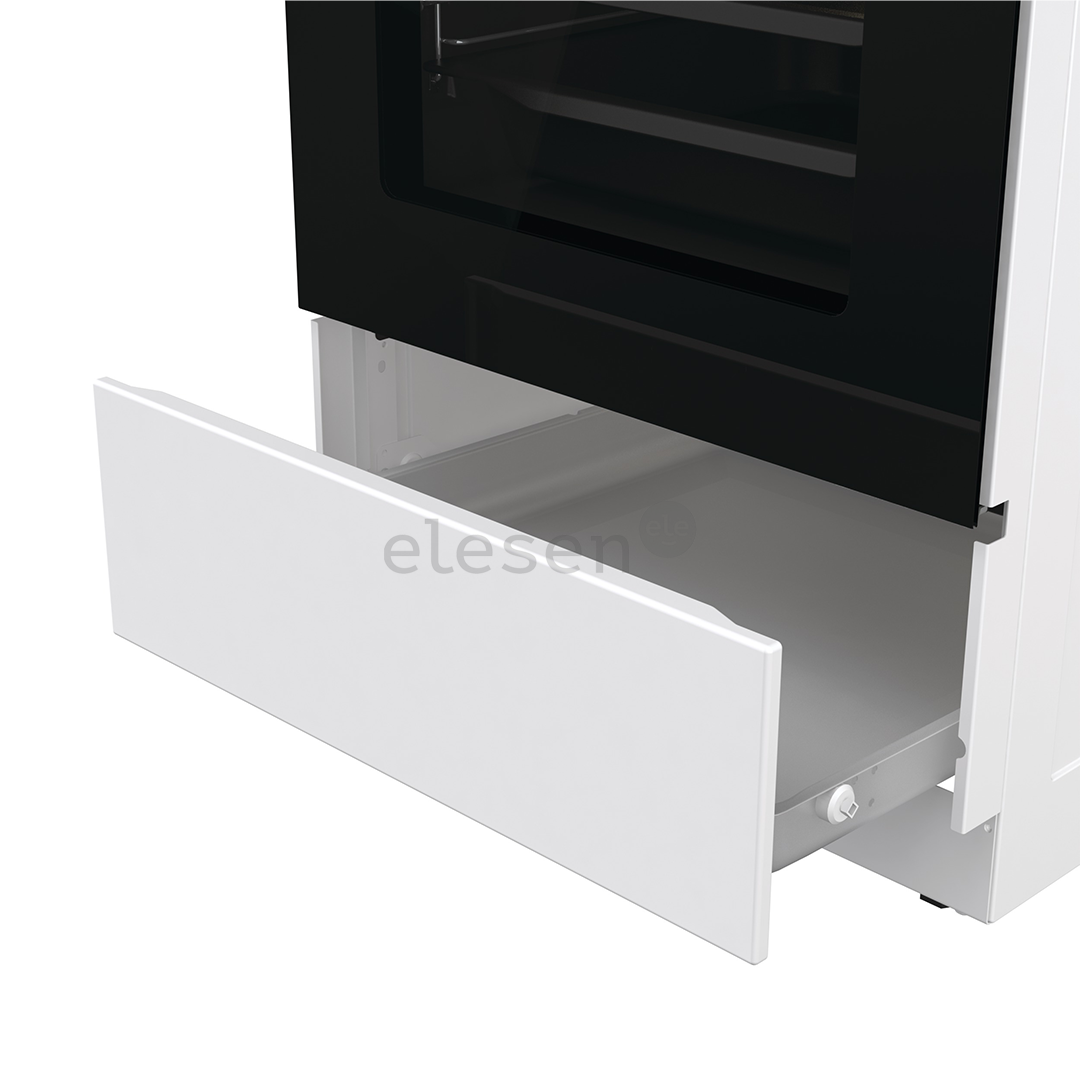 Gorenje, 70 L, width 50 cm, white - Gas cooker with electric oven