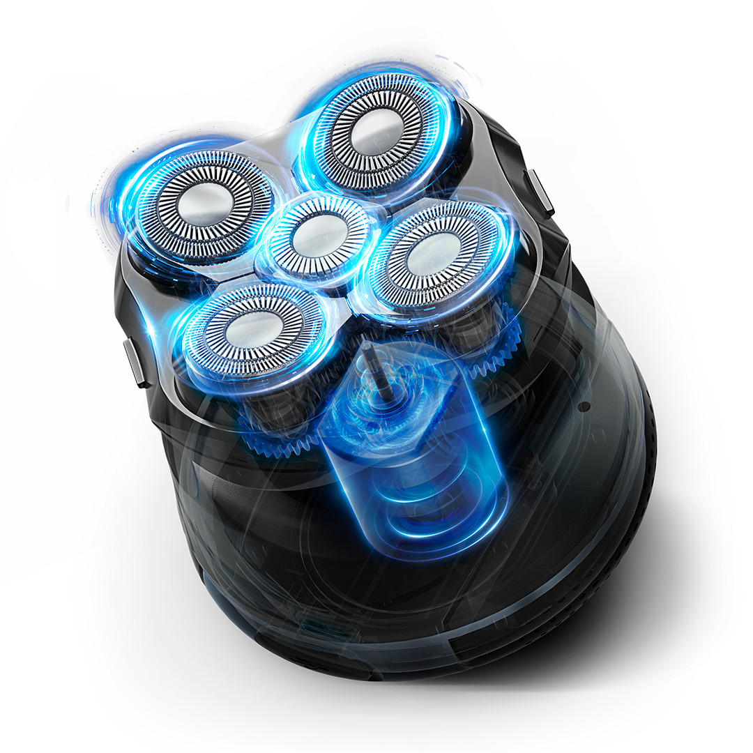 Rowenta GentleBald, Wet & Dry, черный/синий - Бритва для головы