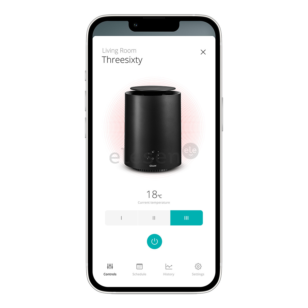 Duux Threesixty Gen2 1800 W, 30 m², juodas - Šildytuvas ir ventiliatorius
