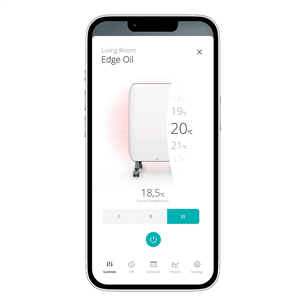 Duux Edge Oil, 2000 Вт, белый - Масляный радиатор