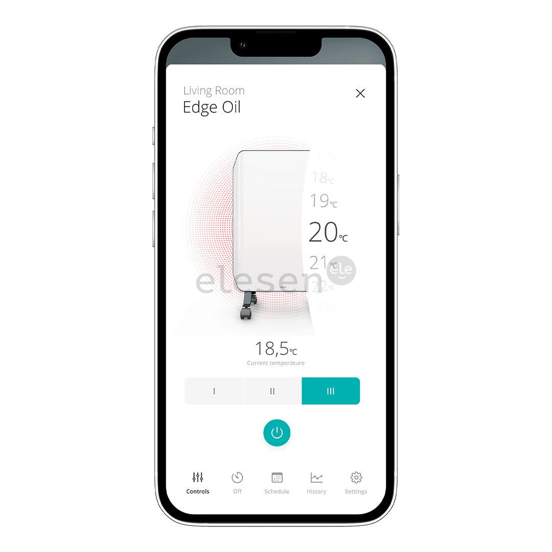Duux Edge Oil, 2000 Вт, белый - Масляный радиатор