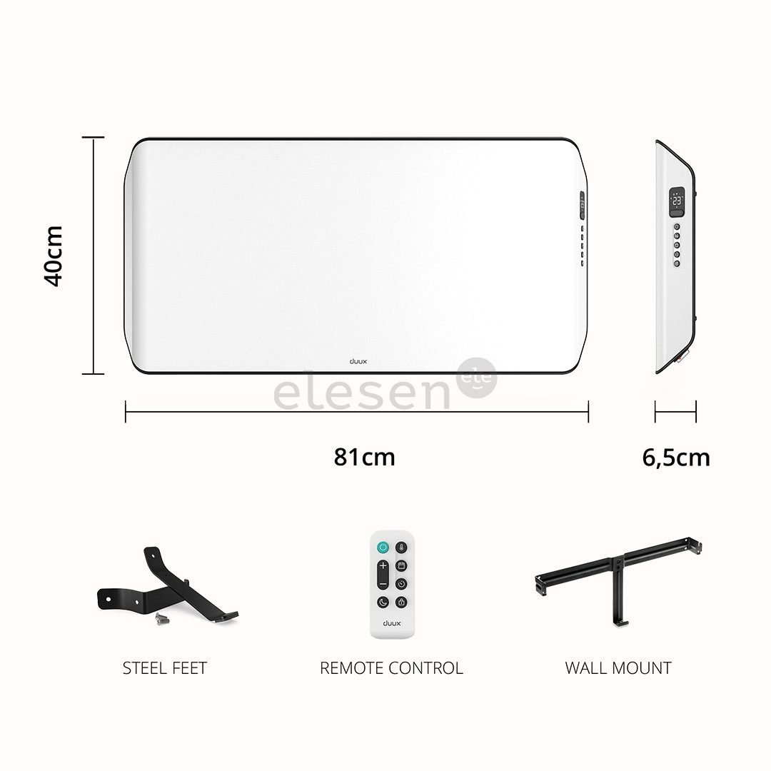 Duux Edge 1500 Smart 1500 W, 20 m², baltas - Konvekcinis radiatorius