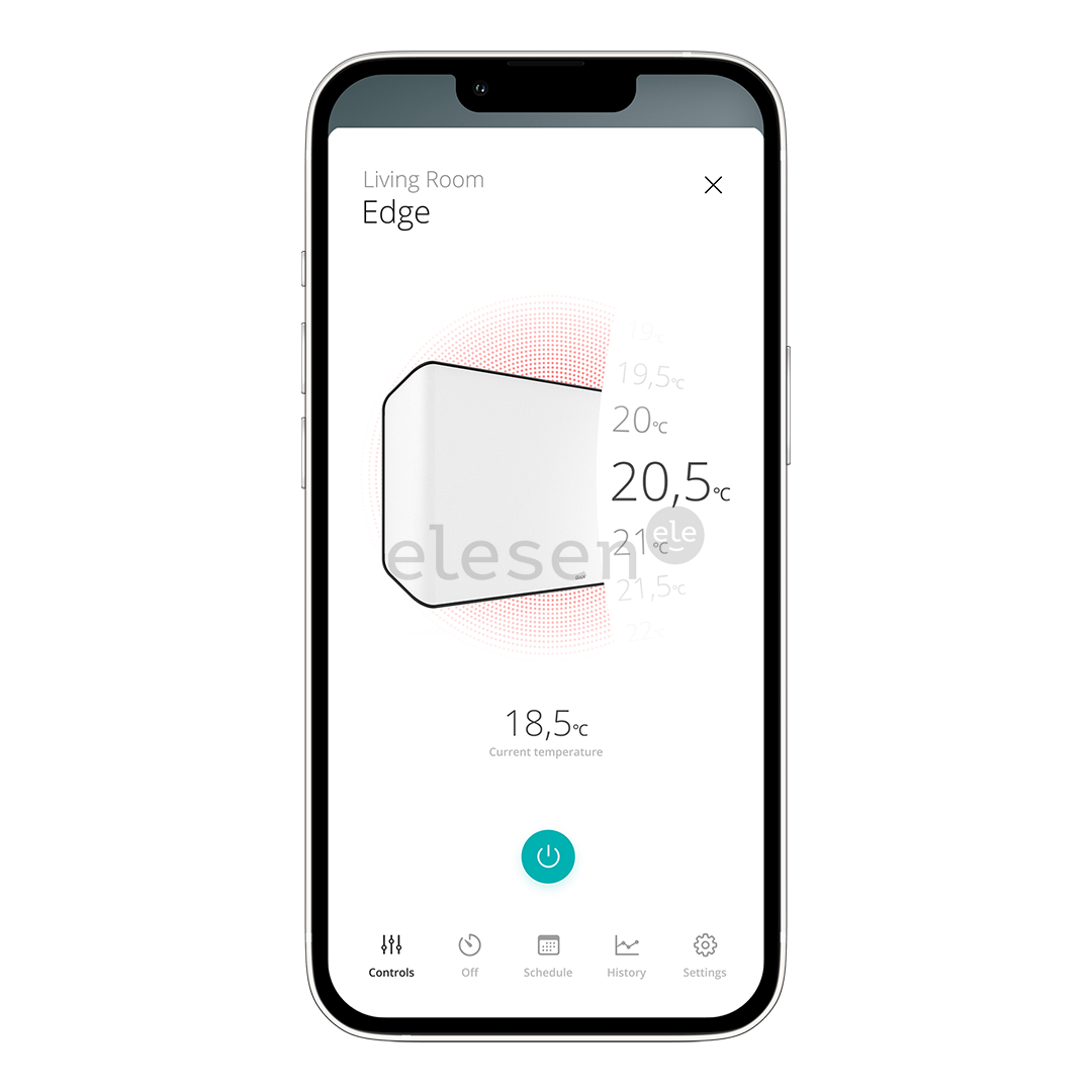 Duux Edge 1500 Smart 1500 W, 20 m², baltas - Konvekcinis radiatorius