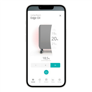 Duux Edge Oil, 2000 W, pilkas - Tepalinis radiatorius