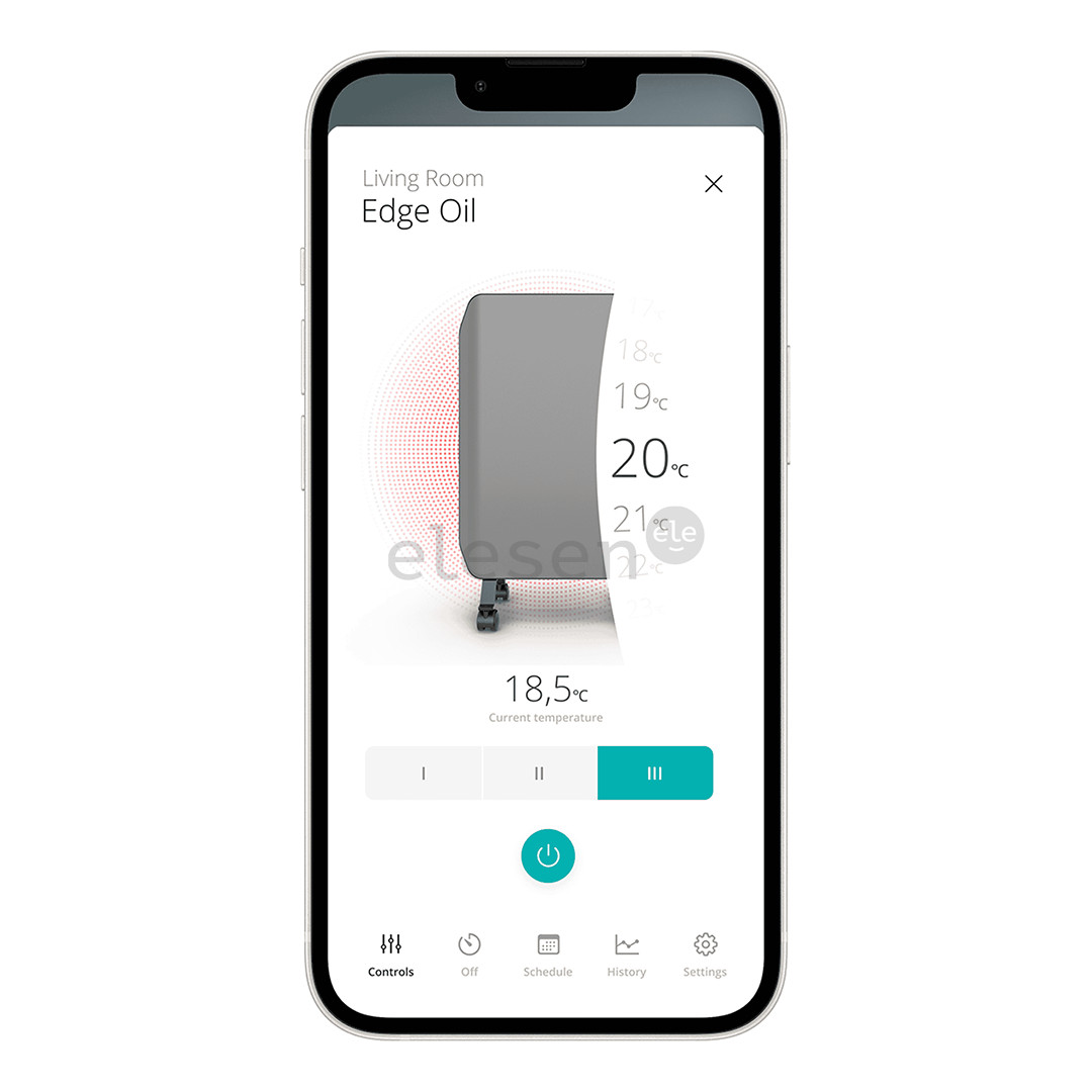 Duux Edge Oil, 2000 W, pilkas - Tepalinis radiatorius