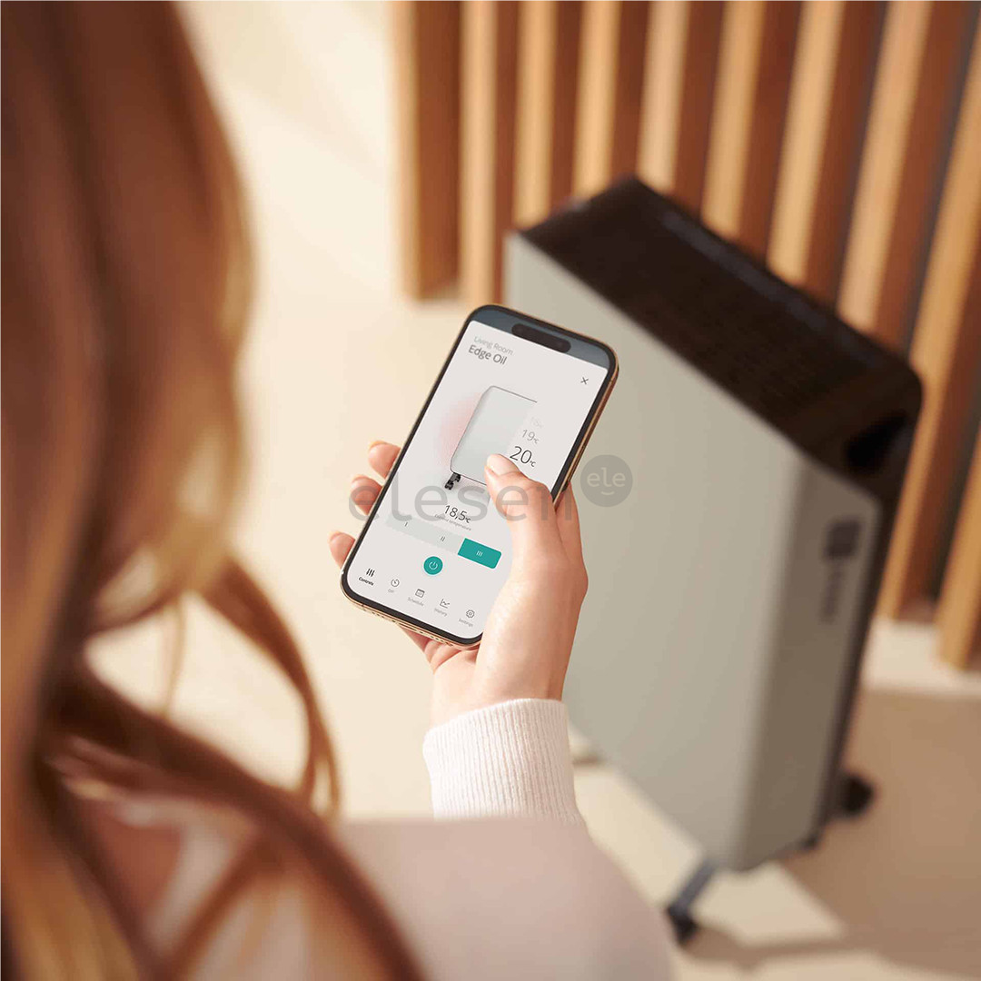 Duux Edge Oil, 2000 W, pilkas - Tepalinis radiatorius