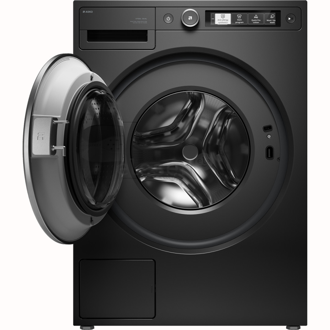 Asko Steel Seal, 9 кг, глубина 57,2 см, 1600 об/мин, черный - Стиральная машина с передней загрузкой
