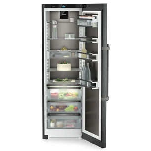 Liebherr Peak BioFresh, 386 L, aukštis 186 cm, juodo nerūdijančio plieno - Šaldytuvas