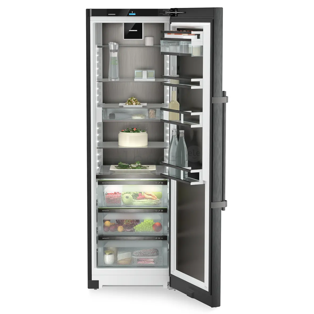 Liebherr Peak BioFresh, 386 L, aukštis 186 cm, juodo nerūdijančio plieno - Šaldytuvas