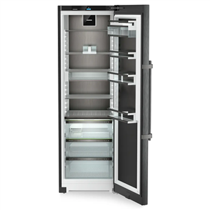 Liebherr Peak BioFresh, 386 L, aukštis 186 cm, juodo nerūdijančio plieno - Šaldytuvas