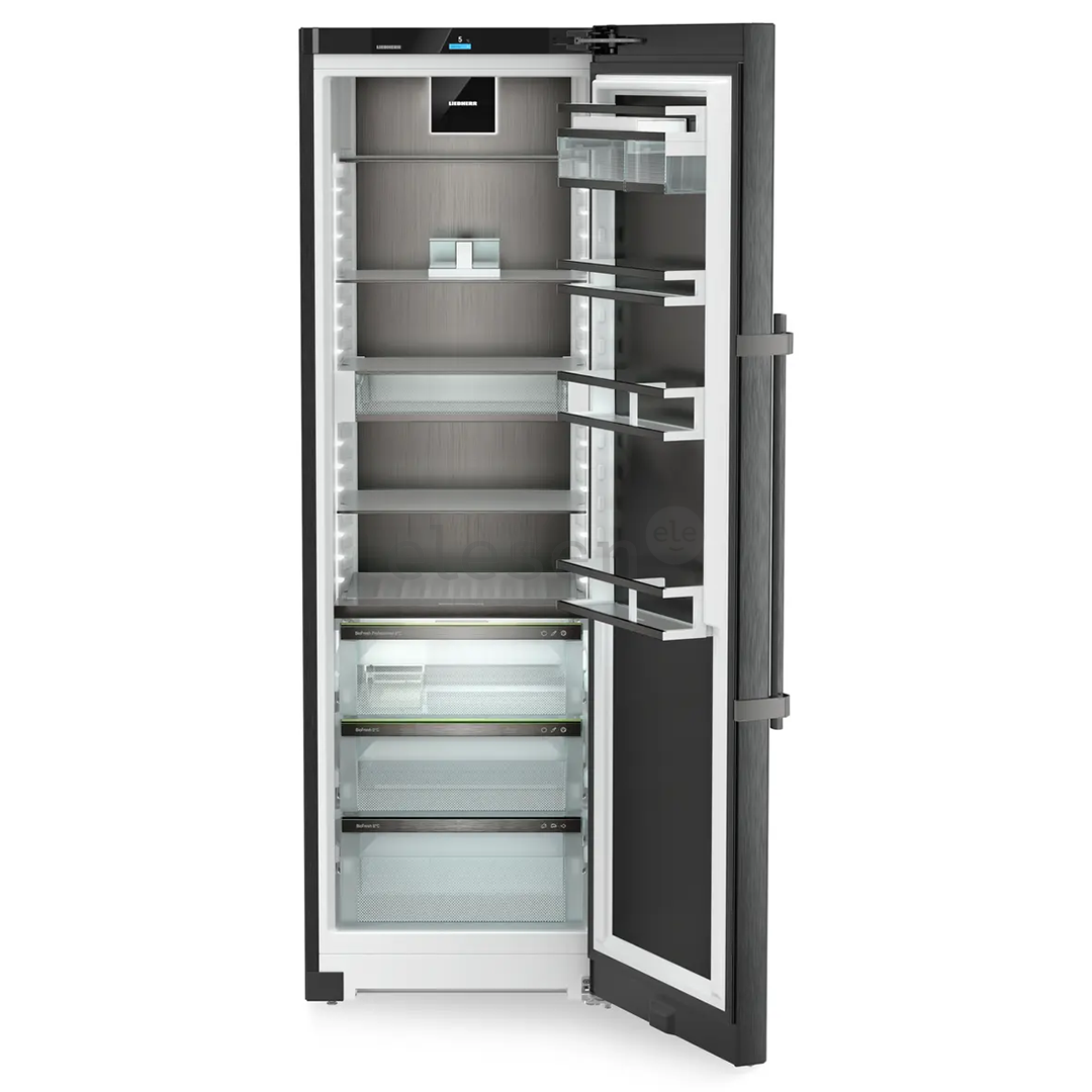 Liebherr Peak BioFresh, 386 L, aukštis 186 cm, juodo nerūdijančio plieno - Šaldytuvas