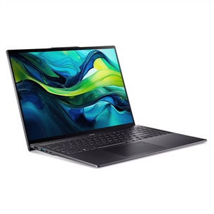 Acer Swift 16 AI OLED, 16'', WQXGA+, OLED, 120 Hz, Ultra 7, 32 GB, 1 TB, ENG, juodas - Nešiojamasis kompiuteris