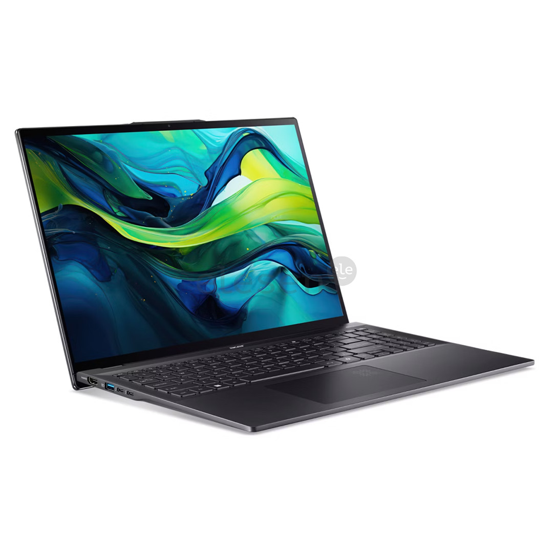 Acer Swift 16 AI OLED, 16'', WQXGA+, OLED, 120 Hz, Ultra 7, 32 GB, 1 TB, ENG, juodas - Nešiojamasis kompiuteris